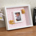 Custom 3D Baby Casting Kit with wood panting picture frame baby Foot and hand cast combinations with wood box